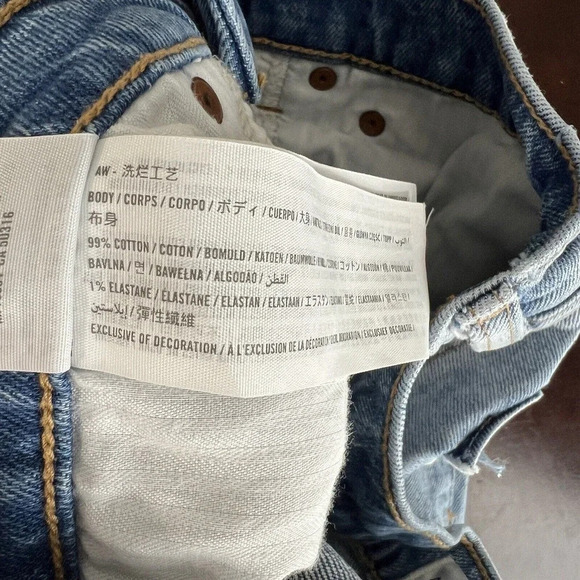 Abercrombie & Fitch The Boyfriend Mid Rise Distressed Denim Jeans Size 25/0R - Picture 9 of 9